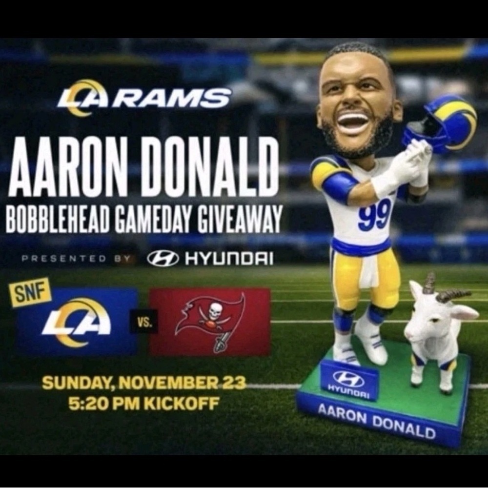 Aaron Donald Bobblehead - Blue and Gold - Picture 2 of 2